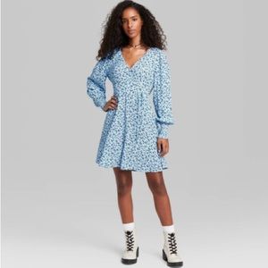 Wild fable blue flowy dress